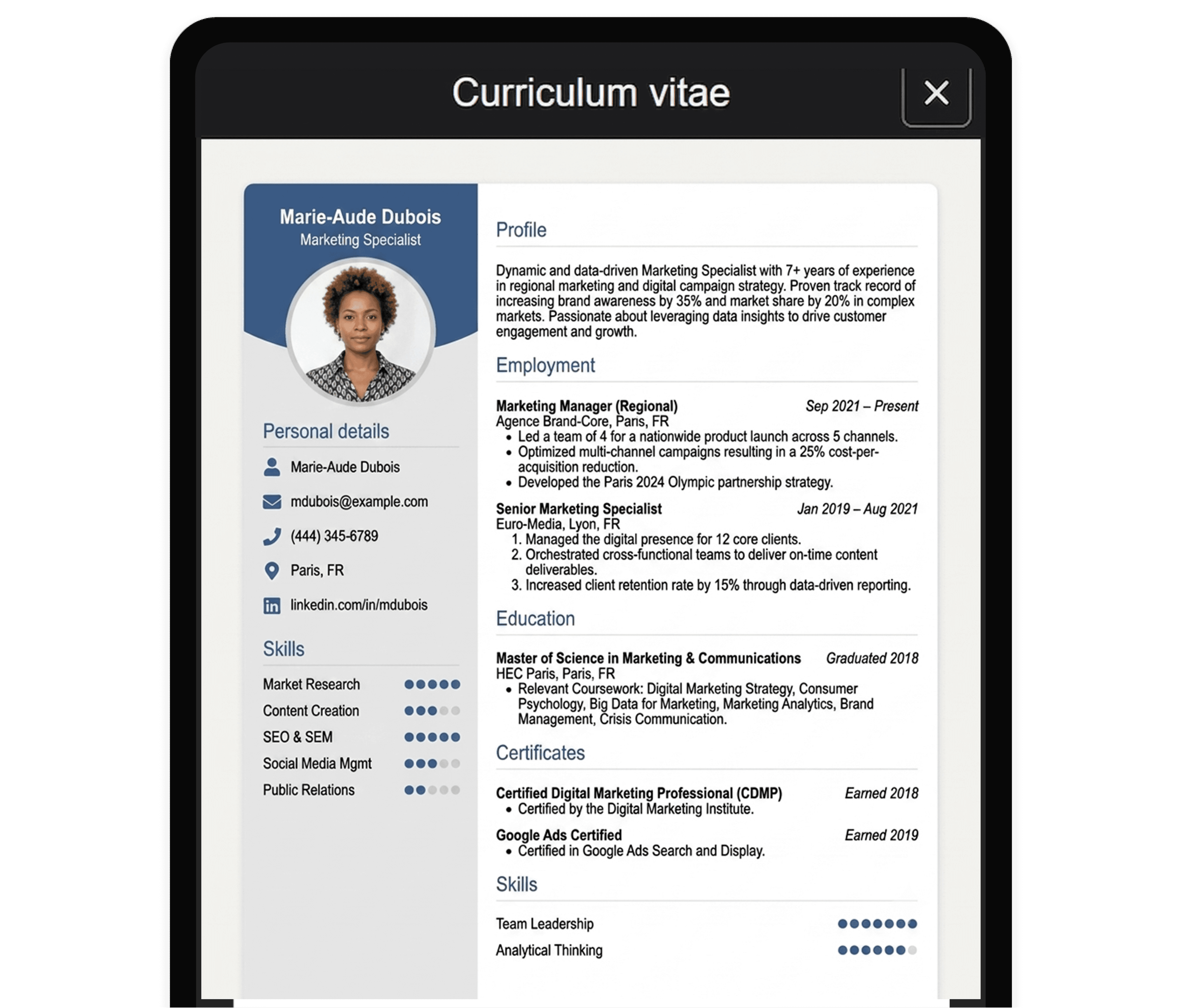 CV